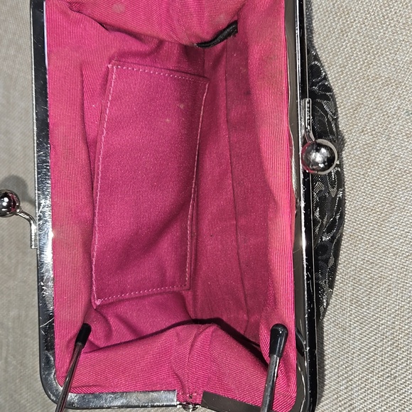 Coach Lurex Chenille Framed KIsslock Wristlet Purse - Picture 10 of 10